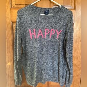 Gap “Happy” Graphic Sweater